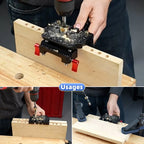 Self-Centering Doweling Jig Kit for Woodworking with Drill Guides and Panel Joiner Tool