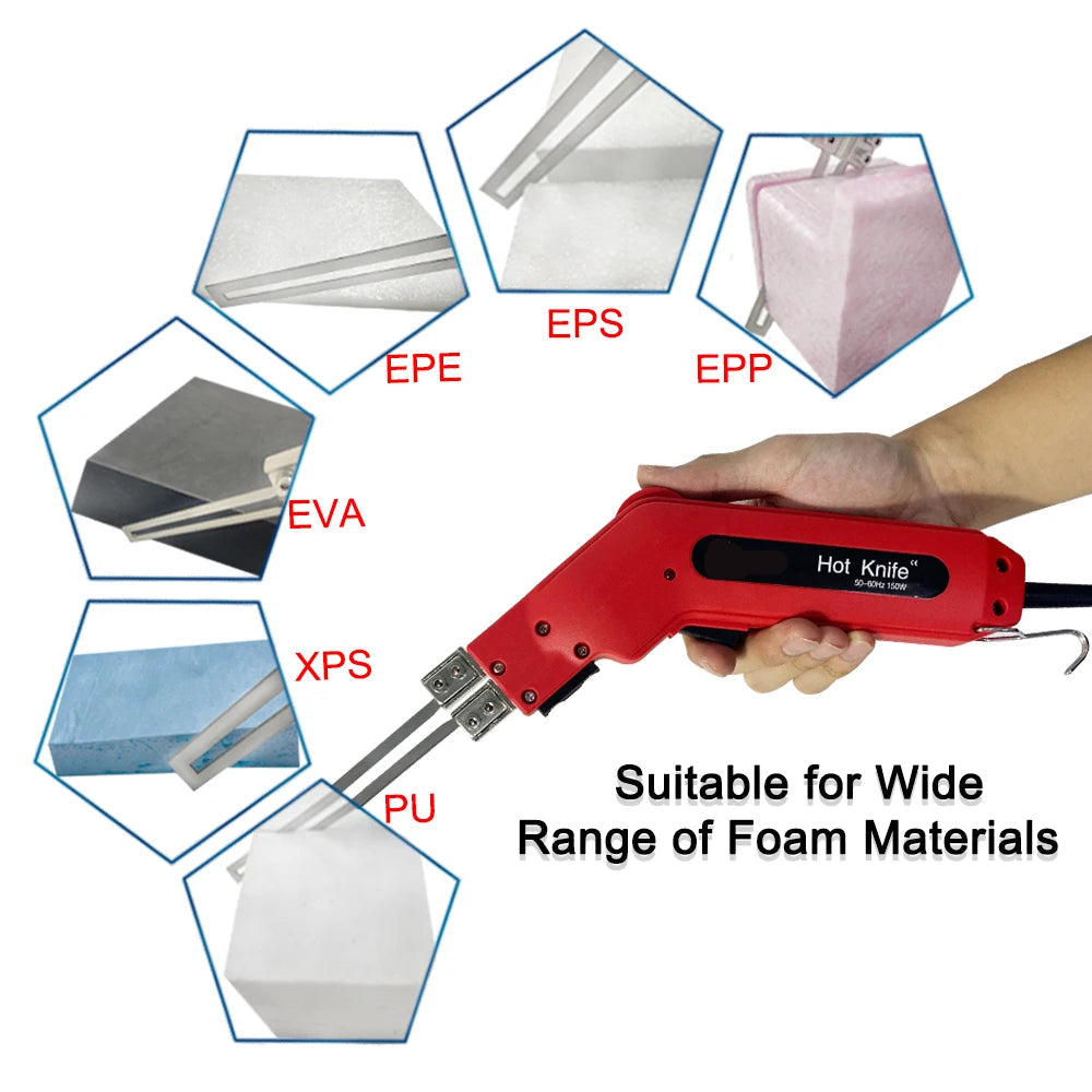 Portable Electric Foam Cutter Knife 250W Adjustable Temperature Thermal Cutting Tool with Carry Case