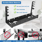 Under Desk Cable Management Tray Adjustable Carbon Steel Wire Organizer Storage Rack