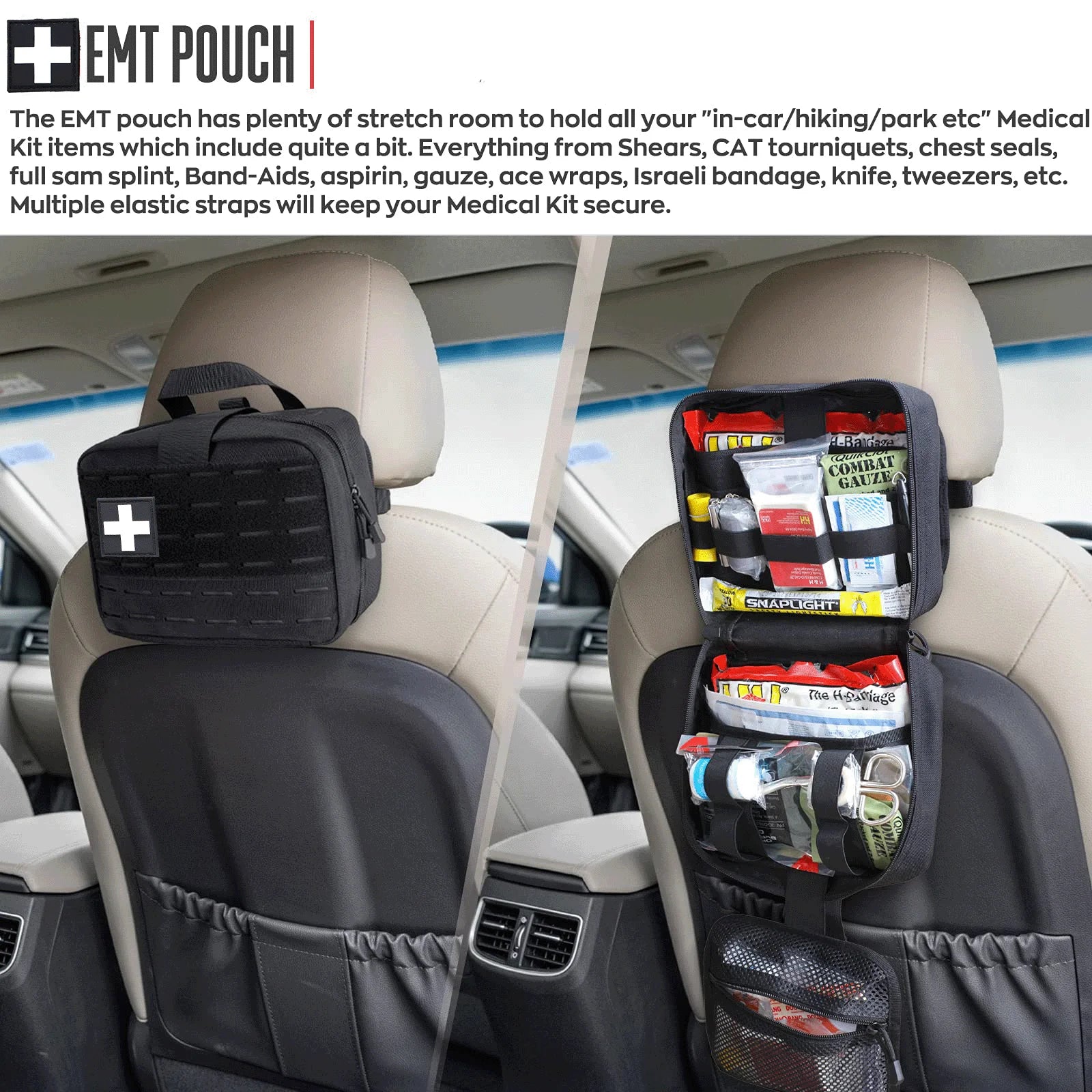 Large Capacity Molle Tactical Utility Pouch with Quick Release Multi Compartment Storage Bag
