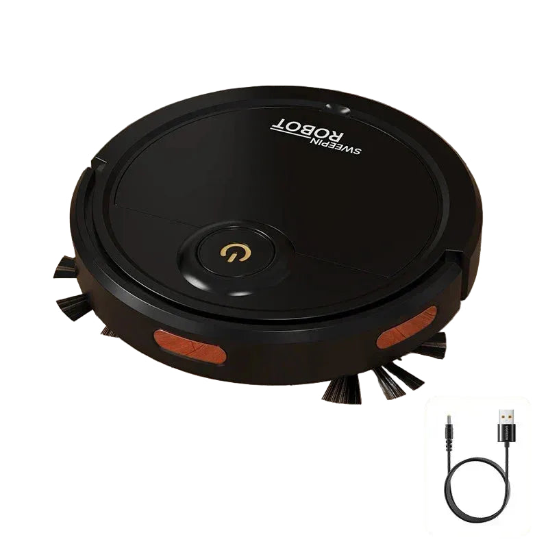 Cordless Automatic Robot Vacuum Cleaner with USB Rechargeable Battery and Brush for Hard Floors