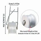 20-Piece Plant Trellis Support Kit with Tomato Hooks Clips and 15m Twine Roller for Garden and Greenhouse