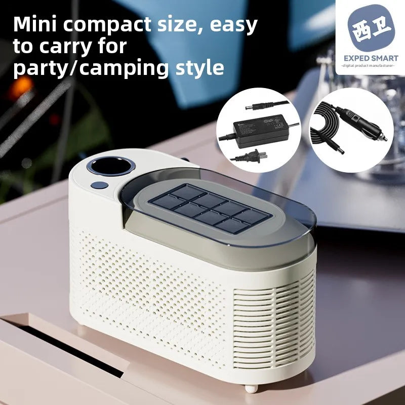 Portable Countertop Ice Maker Machine 120W Fast Freezing 8 Cubes Per Cycle for Home Office Camping