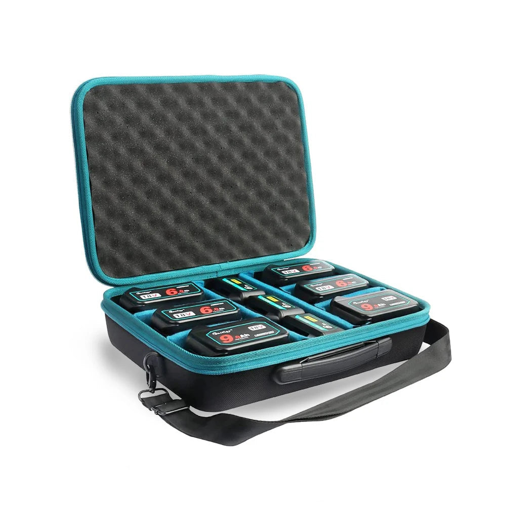 Heavy Duty Waterproof Tool Battery Storage Box with DIY Dividers Portable Carry Case