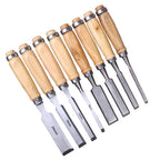 Professional 4PCS Wood Carving Chisels Set 6–24mm Ergonomic Handles for Woodworking DIY Craft Tools