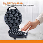 Electric 14 Hole Cake Pop and Takoyaki Maker 750W with Non-Stick Cooking Surface