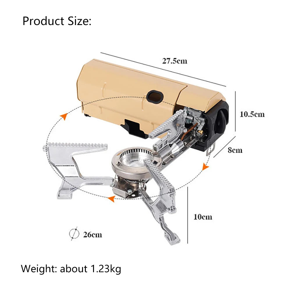 Portable Camping Gas Stove with Electronic Ignition Folding Outdoor Cooking Burner