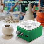 Mini Electric Pottery Wheel Machine 30W 0-2000RPM with 8 Clay Sculpting Tools