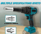 Cordless Brushless Electric Rivet Gun 2.4-5.0mm Automatic Riveting Tool for 18V Lithium Battery