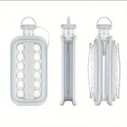 Portable 2-in-1 Ice Ball Maker Bottle with 17 Ice Cube Mold Tray for Whiskey and Cold Drinks