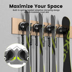 Ski and Snowboard Wall Mount Gravity Lock Storage Rack with TPE Pads and Utility Hook