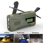 Portable DAB+Digital Radio Rechargeable FM Radio with Flashlight BT Speaker Solar Radio Emergency Weather Radio for Camping Storm