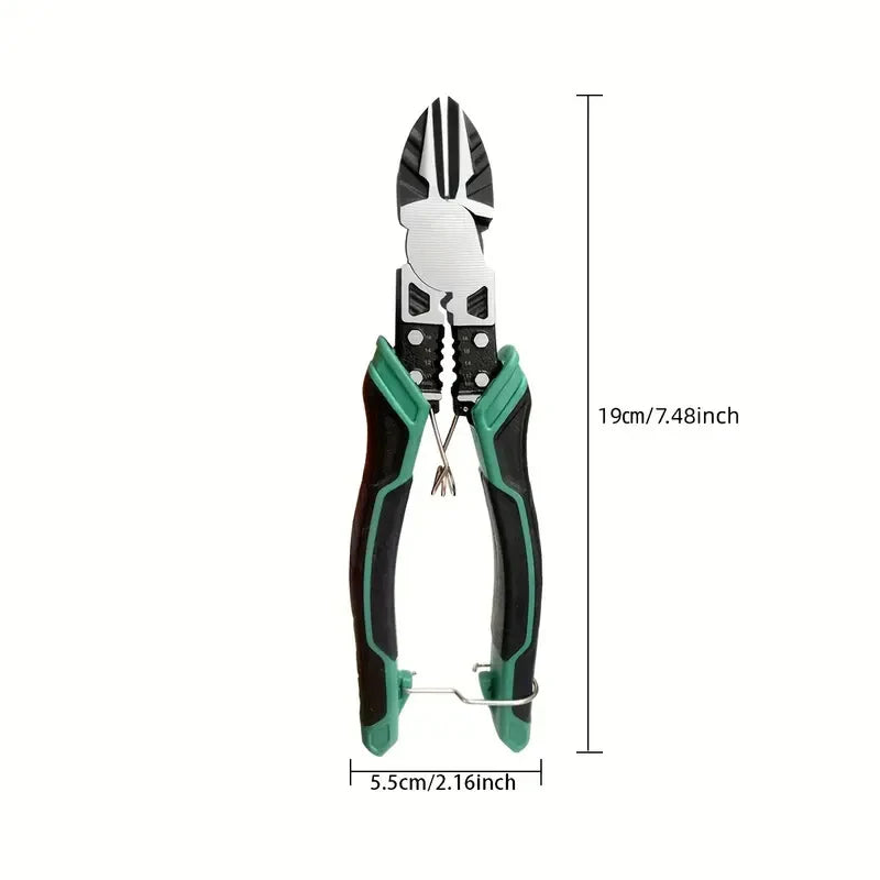 Heavy Duty Alloy Electrician Pliers – Multifunction Wire Cutter & Needle Nose Diagonal Cutting Tool Set