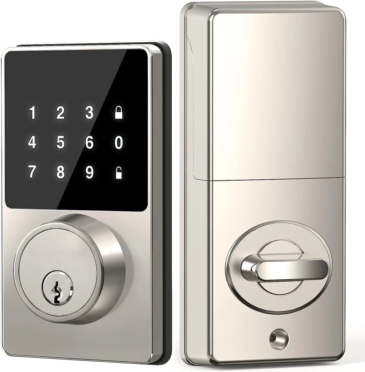 Electronic Door Lock with Touchscreen Keypad 50 User Codes Auto Lock and Mechanical Keys