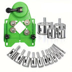 Diamond Hole Saw Kit 11 Piece 6-32mm with Adjustable Suction Guide for Tile Glass Marble Granite