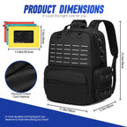 Professional Tool Storage Backpack with Multiple Compartments and 3 Removable Pouches