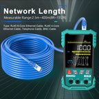 Network Cable Tester and Wire Tracker with Color Display POE Detection Breakpoint Testing and 7 ID Modules