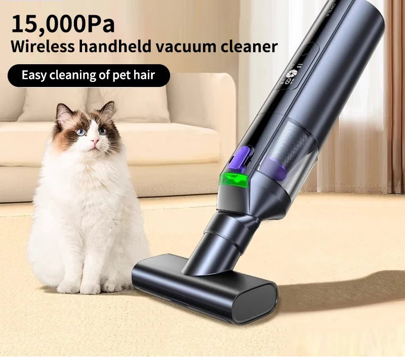 Cordless Handheld Vacuum Cleaner 18000Pa 7800mAh with Air Blower, Air Pump, Inflator and LED Display