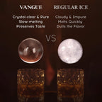Crystal Clear Ice Ball Maker 4 Large 2.4 Inch Sphere Ice Mold for Whiskey Cocktails Drinks