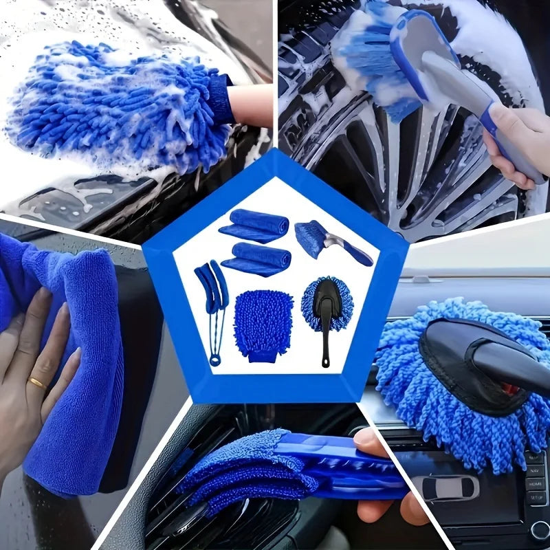 27 Piece Car Cleaning Kit with Detailing Brushes, Wash Tools Set for Interior Exterior Vehicle Care