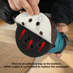 Cordless Random Orbital Sander Polisher 125mm Brushless 6-Speed 12000RPM for 18V Batteries