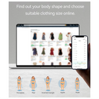 Smart Bluetooth Body Measuring Tape with LED Display, Rechargeable Digital Body Measurement Tool