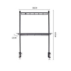 Detachable Aluminum Camping Table Organizer Rack with Shelf and Hanging Bar