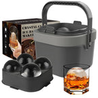 Crystal Clear Ice Ball Maker 4 Large 2.4 Inch Sphere Ice Mold for Whiskey Cocktails Drinks