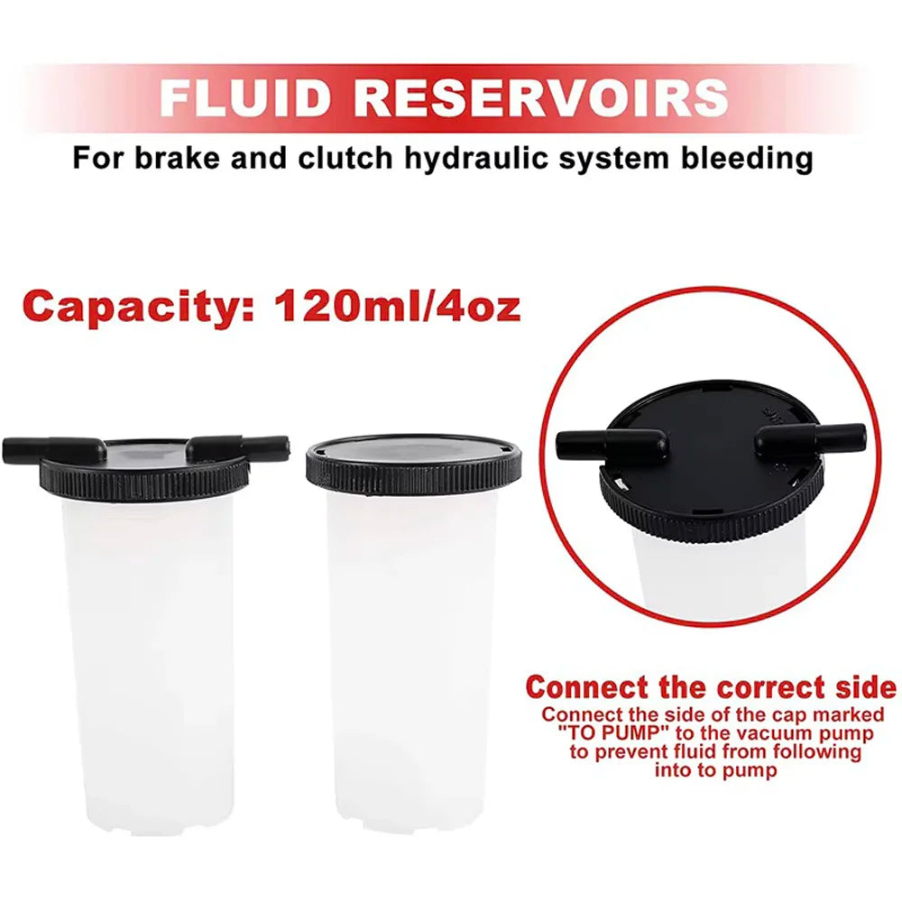 Hand Held Vacuum Pump Tester and Brake Bleeder Kit 21 Piece Automotive Diagnostic Tool with Gauge