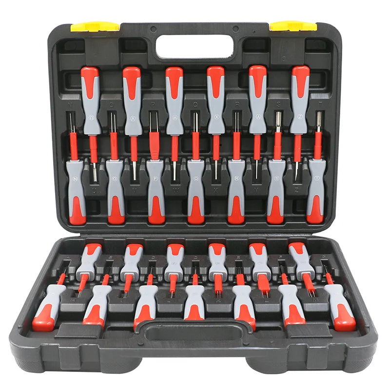 Terminal Pin Extractor Tool Kit 26 Piece Electrical Connector Removal Set with Storage Box