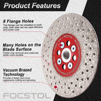 Diamond Cutting Disc 125mm M14 Thread 40-50 Grit Grinding Blade for Tile Marble Granite Ceramic