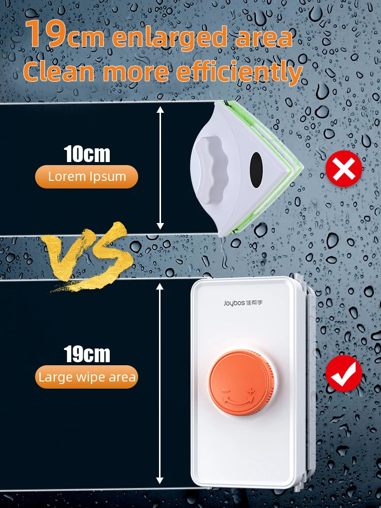 Adjustable Magnetic Window Cleaner with Telescopic Rod for Home & High-Rise Glass