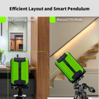 Self Leveling Green Laser Level Kit with Tripod Rechargeable Battery Cross Line Measurement Tool