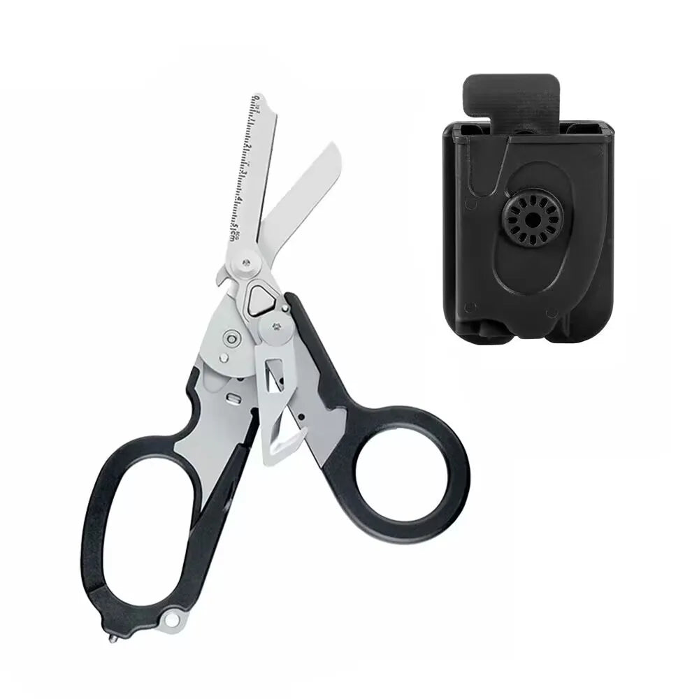 Multifunction Emergency Shears with Strap Cutter and Glass Breaker Portable Utility Scissors