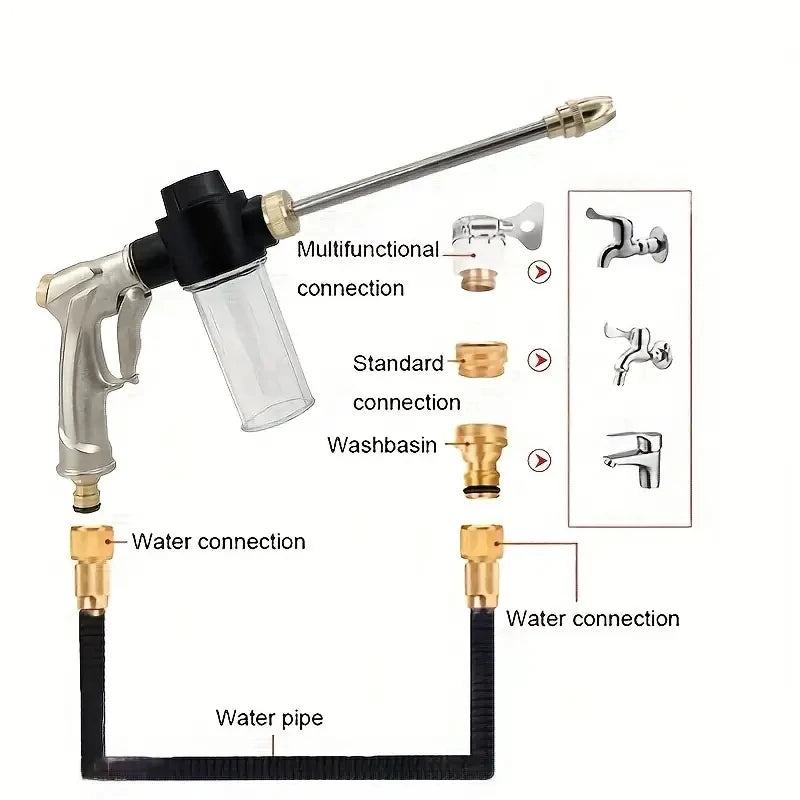 Expandable Garden Hose with Spray Nozzle Flexible High Pressure Water Hose Multiple Lengths