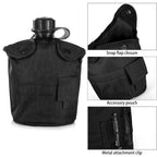 3 Piece Camping Canteen Kit with Aluminum Cup and Carry Cover for Hiking Backpacking and Outdoor Use