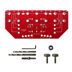 Heavy Duty Aluminum Alloy Shelf Pin Drilling Jig with Hinge Positioning Guide for Cabinet Work
