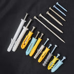 200 Piece Wall Anchor and Screw Assortment Kit M4 M5 Nylon Drywall Fixing Set with Storage Box