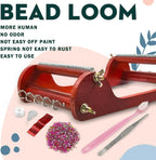 Wooden Bead Loom Kit with Seed Beads, Thread, Needles and Jewelry Making Accessories