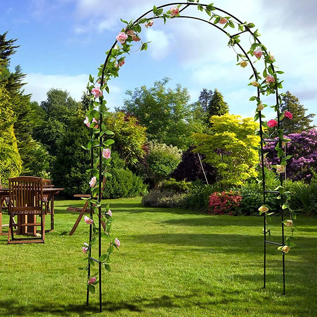 Metal Garden Arch Trellis for Climbing Plants 7.5ft Decorative Outdoor Archway for Garden Pathway Lawn Patio
