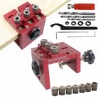 3-in-1 Dowelling Jig Wood Drill Guide Locator Clamp DIY Carpentry Aluminium Alloy