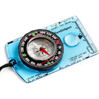 Waterproof Hiking Compass with Map Reading Magnifier and Lanyard for Outdoor Navigation