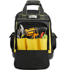 Heavy Duty Tool Backpack Waterproof Oxford Cloth Tool Organizer with Multiple Pockets and Rubber Base