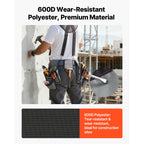 Heavy Duty 22 Pocket Tool Belt with Suspenders Adjustable Utility Pouch for Construction and DIY