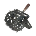 Heavy Duty Garden Cultivator Weeder with Rolling Rotary Teeth Manganese Steel Soil Loosening Tool (No Handle)