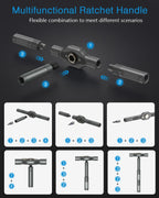 Portable 66-in-1 Ratchet Screwdriver Tool Kit with T-Handle & 40 Bits for Electronics, Bicycle & Home Use