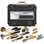 Heavy Duty 228-Piece Hand Tool Set with Socket Wrenches and Plastic Storage Toolbox