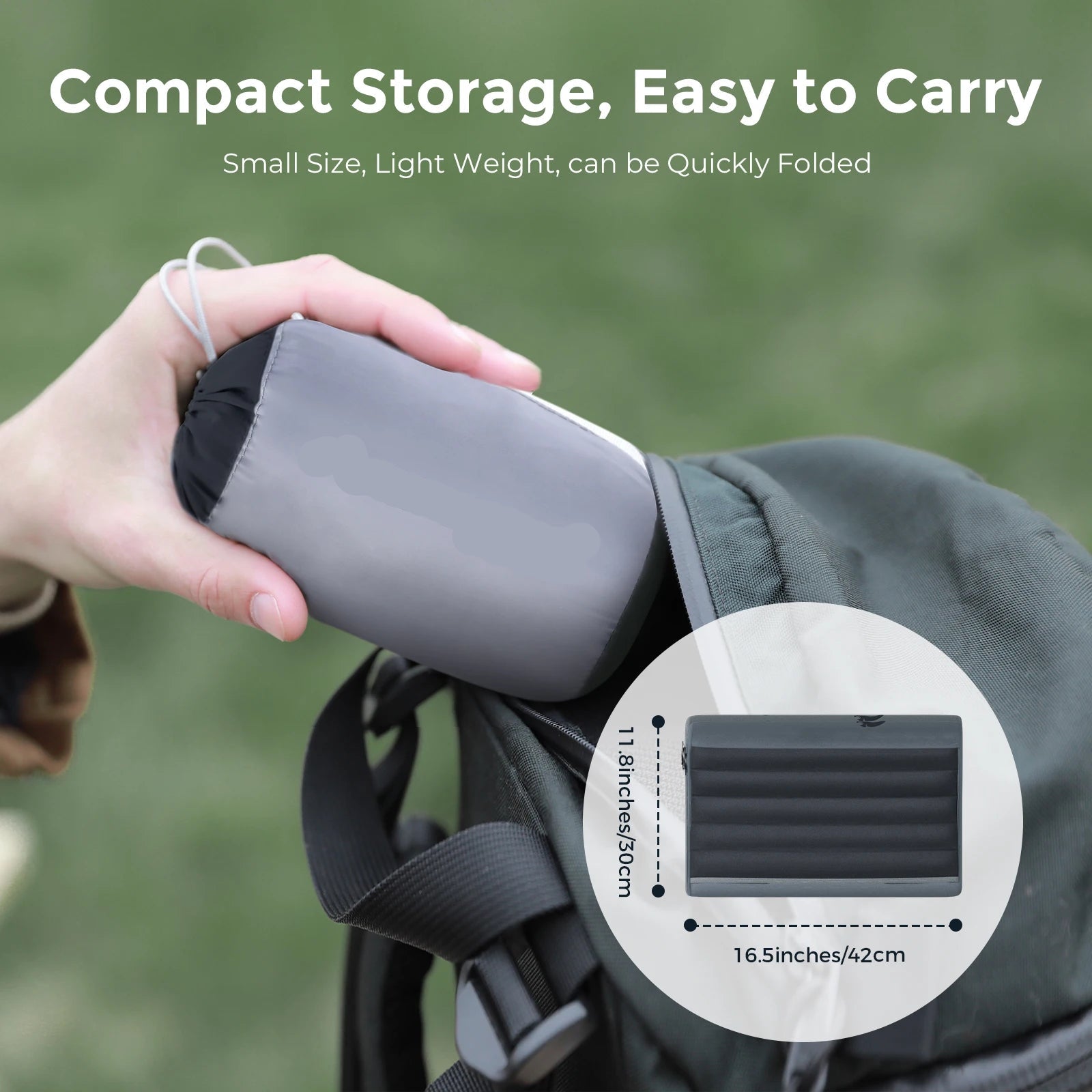 Inflatable Camping Pillow Lightweight TPU Travel Pillow with Washable Cover for Outdoor and Home Use