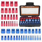 Thread Checker Gauge Set 52 Piece Metric and Inch Bolt Nut Thread Identifier with Storage Case