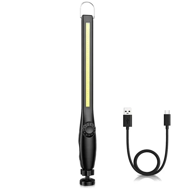 Portable USB Rechargeable COB LED Work Light Magnetic Utility Lamp for Camping and Repairs